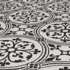 Dunelm Casablanca Monochrome Indoor Outdoor Rug -Decorative Discount Store 1000186940 alt02