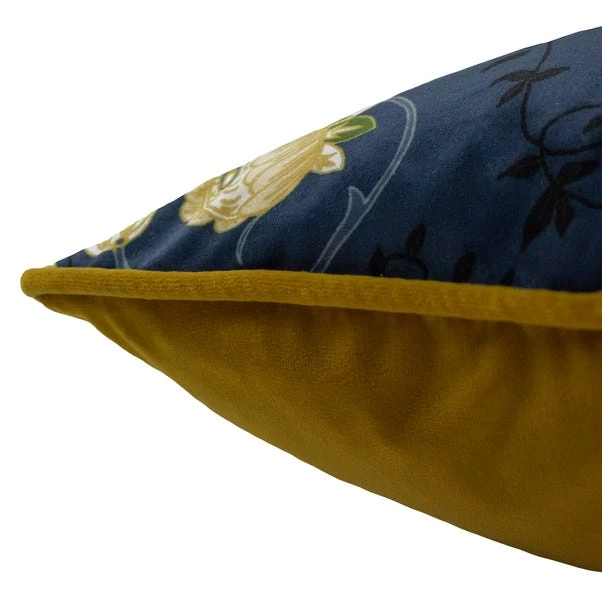 Dunelm Nouvilla Cushion Navy/Saffron 4 Dunelm Nouvilla Cushion Navy/Saffron - Image 4