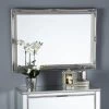 Dunelm Swept Rectangle Wall Mirror, Silver 74x104cm