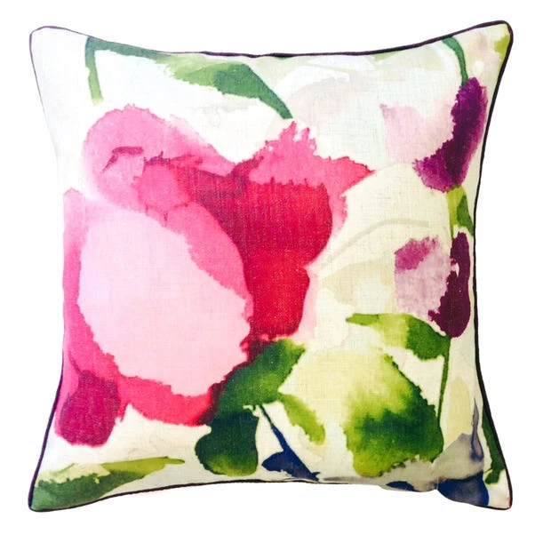 Dunelm Watercolour Brights Square Cushion 2 Dunelm Watercolour Brights Square Cushion - Image 2
