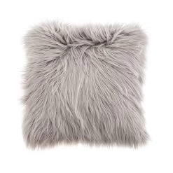 Dunelm Faux Fur Grey Cushion