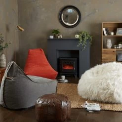 Dunelm Charcoal Canvas Bean Bag Chair -Decorative Discount Store 30248288 alt05