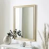 Dunelm Beaded Edge Wall Mirror, Gold 101x71cm