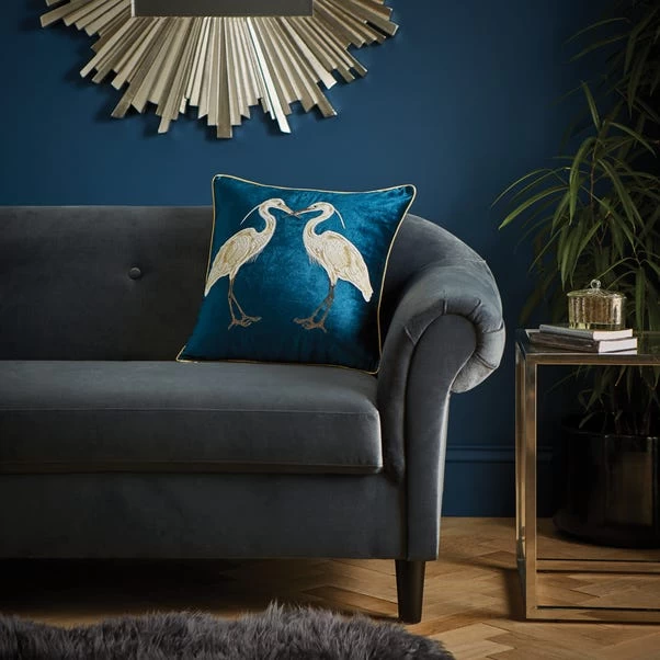 Dunelm Heron Teal Cushion 1 Dunelm Heron Teal Cushion