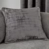 Dunelm Ruben Grey Velvet Cushion