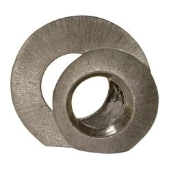 Dunelm Silver Ceramic Textured Circles Sculptur