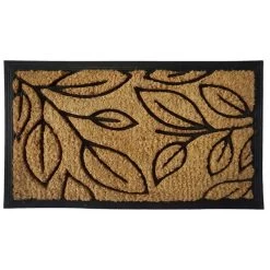Dunelm Natural Leaves Coir Doormat