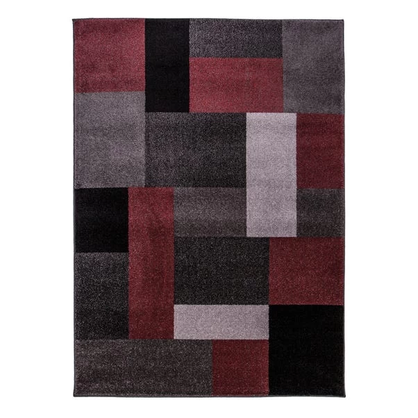 Dunelm Red Chunky Blocks Rug 1 Dunelm Red Chunky Blocks Rug