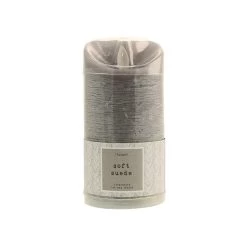 Dunelm Hygge Soft Suede Textured LED Pillar Candle