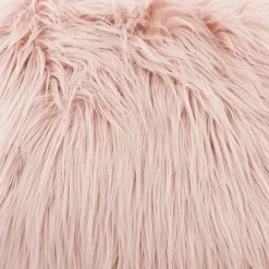 Dunelm Skylar Mongolian Faux Fur Small Lounger - Blush -Decorative Discount Store 30600548 alt02