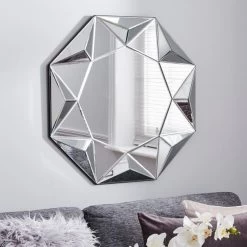 Dunelm 3D Geo Wall Mirror, 80cm