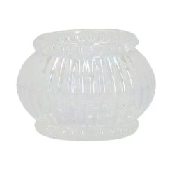Dunelm Ribbed Lustre Glass Tealight Holder