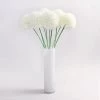 Dunelm Pack Of 12 Artificial Pompom Flower Cream Stem 72cm