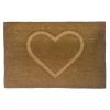 Dunelm Heart Pressed Coir Doormat