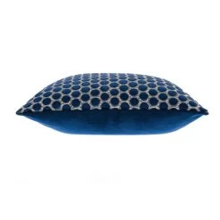 Dunelm Cut Velvet Polka Dot Navy Cushion -Decorative Discount Store 30663254 alt04