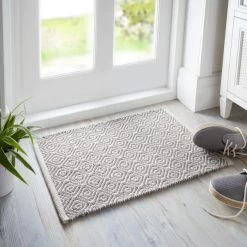 Dunelm Diamond Weave Grey Doormat