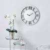 Dunelm Glitter Mirrored 50cm Wall Clock Silver