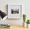 Dunelm White Oversized Square Mount Frame 6" X 4" (15cm X 10cm)