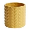 Dunelm Large Ochre Leaf Plant Pot