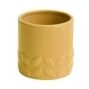 Dunelm Small Ochre Leaf Plant Pot