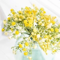 Dunelm Artificial Gypsophila Yellow Bundle 28cm -Decorative Discount Store 30672961 alt01