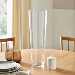 Dunelm Tall Clear Glass Lily Vase 6 Dunelm Tall Clear Glass Lily Vase -Decorative Discount Store 30674465 alt02