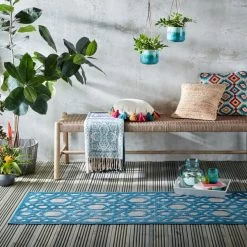 Dunelm Oro Geometric Indoor Outdoor Runner
