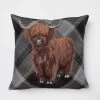 Dunelm Highland Cow Tapestry Cushion