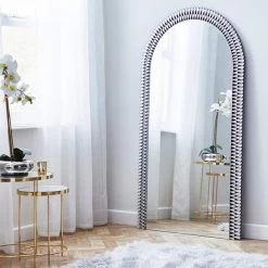 Dunelm Glam Gem Edge Arched Leaner Mirror, 80x150cm