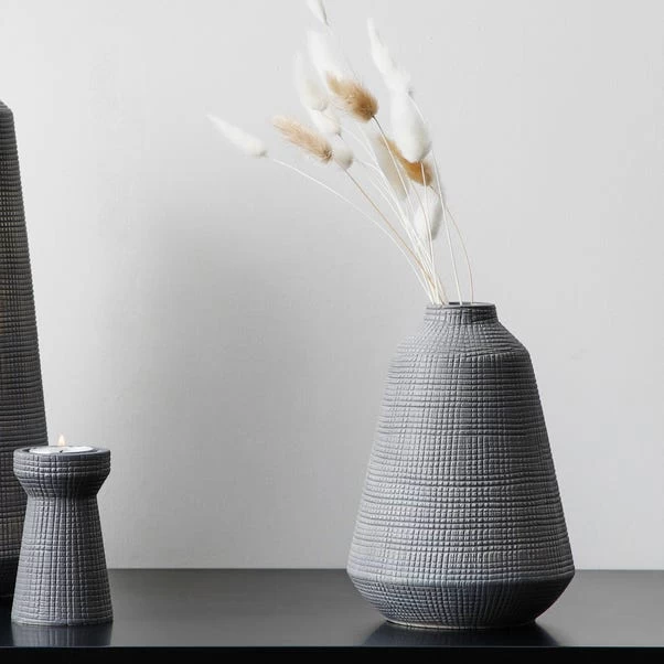Dunelm Small Matte Grey Ceramic Vase 1 Dunelm Small Matte Grey Ceramic Vase