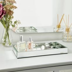 Dunelm Silver Mirror Tray