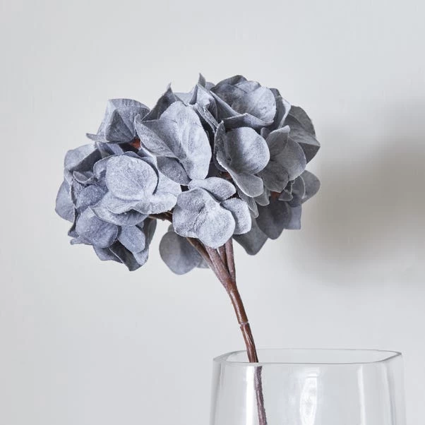 Dunelm Diamond Velvet Hydrangea Grey 77cm 1 Dunelm Diamond Velvet Hydrangea Grey 77cm