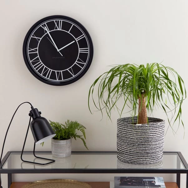 Dunelm Contemporary Black Clock 39cm 1 Dunelm Contemporary Black Clock 39cm