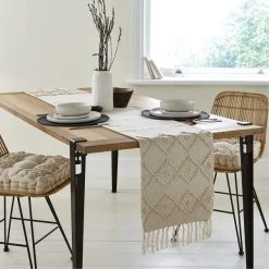 Dunelm Macrame Global Box Seat Pad 7 Dunelm Macrame Global Box Seat Pad -Decorative Discount Store 30689641 alt03