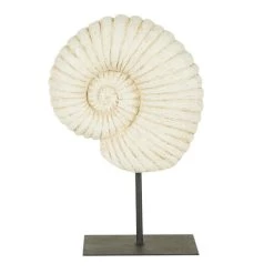 Dunelm Fossil Shell On Stand Sculpture