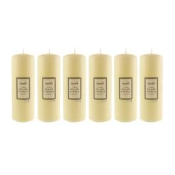 Dunelm Pack Of 6 Church Candles 7.5cm X 20.5cm