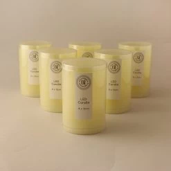 Dunelm Pack Of 6 LED 12cm Church Candles