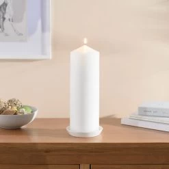 Dunelm Pack Of 6 Essentials White Pillar Candles 10cm X 30cm