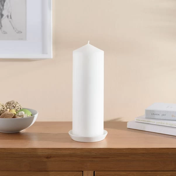 Dunelm Pack Of 6 Essentials White Pillar Candles 10cm X 30cm 2 Dunelm Pack Of 6 Essentials White Pillar Candles 10cm X 30cm - Image 2