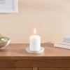 Dunelm Pack Of 6 Essentials White Pillar Candles 7cm X 10cm
