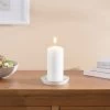 Dunelm Pack Of 6 Essentials White Pillar Candles 7cm X 15cm