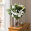 Dunelm Florals Forever Grace Lily Luxury Bouquet White 63cm