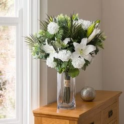 Dunelm Florals Forever Grace Lily Luxury Bouquet White 63cm