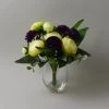 Dunelm Ranunulus Carnation Glass Vase Purple 26cm