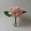 Dunelm Hydrangea In Glass Vase Pink