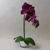 Dunelm Purple Orchid In Silver Glass Pot 48cm