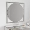 Dunelm Square Frame Round Wall Mirror, 80cm