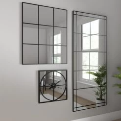 Dunelm Apartment Full Length Mirror, Black 180x80cm