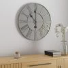 Dunelm Silver Distressed Mirrored 57cm Clock