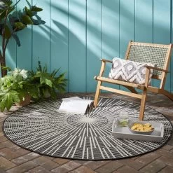 Dunelm Sticks Indoor Outdoor Circle Rug